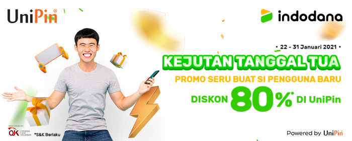 #PakeIndodana akan mendapatkan discount hingga 80% untuk pengguna baru!